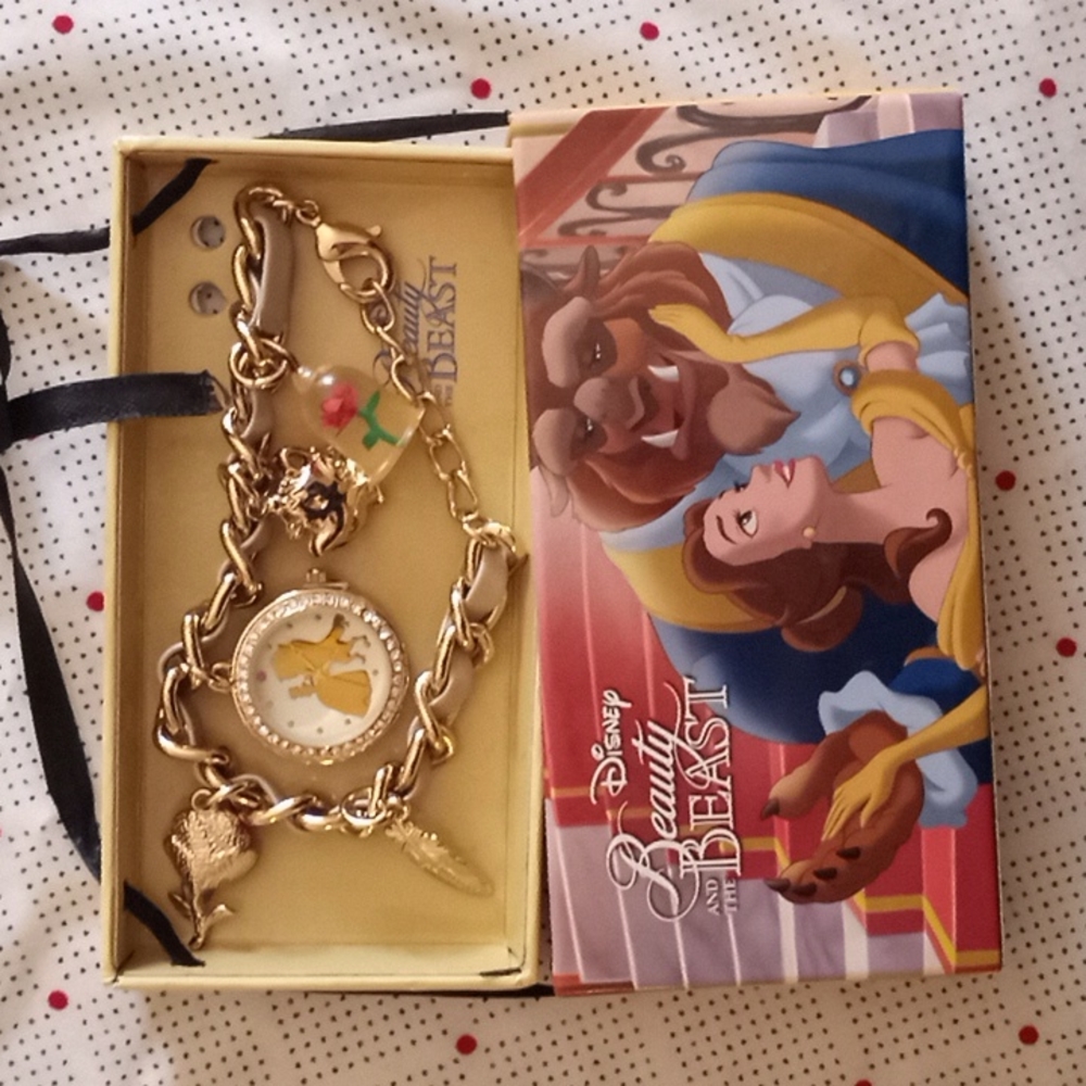 Beauty and the beast charm watch